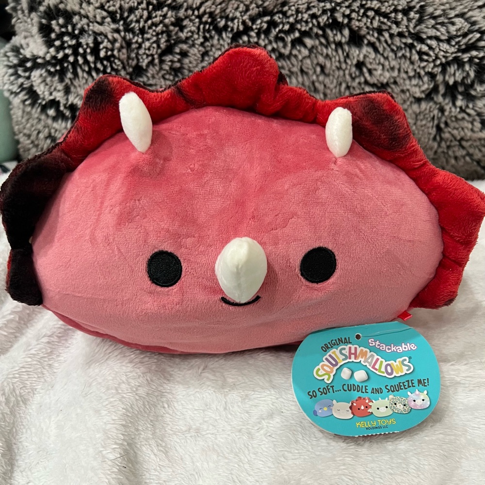 Squishmallows Red Tristan authentic the Triceratops 3.5