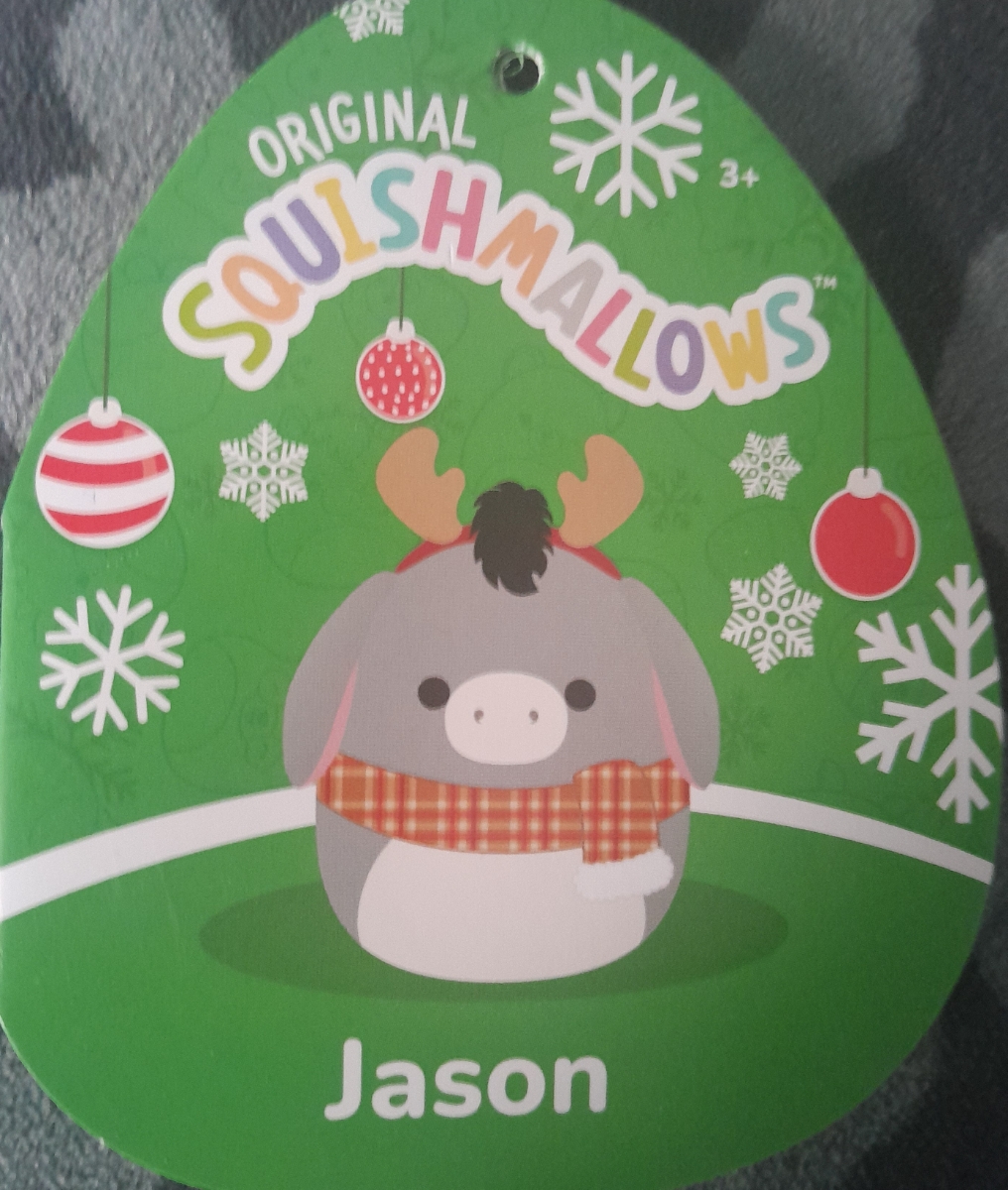 Jason (Antlers, Scarf) the Donkey Squishmallows Holiday 2024
