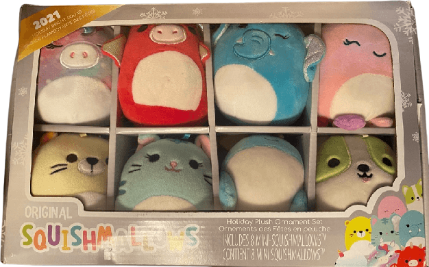 Squishmallows 2021 Holiday Plush Ornaments Set Classic & Brights Squad, 12 Total store