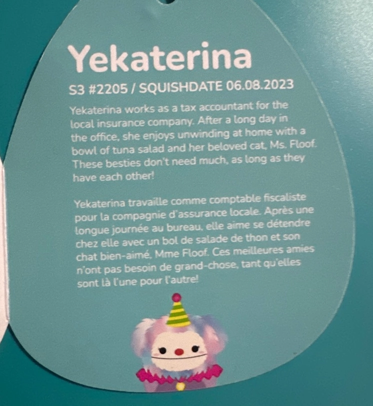 Yekaterina the Bigfoot Clown Squishmallows Legendary Collection | SquadApp