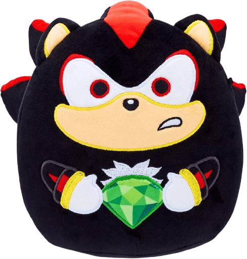 Shadow Holding Chaos Emerald the Hedgehog Squishmallows Sonic the Hedgehog SquadApp