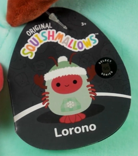 Lorono (Holiday Outfit) the Lobster Squishmallows Holiday 2023, Select ...