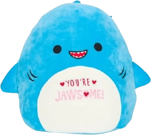 Squishmallow Santos the offers Shark Hugmees