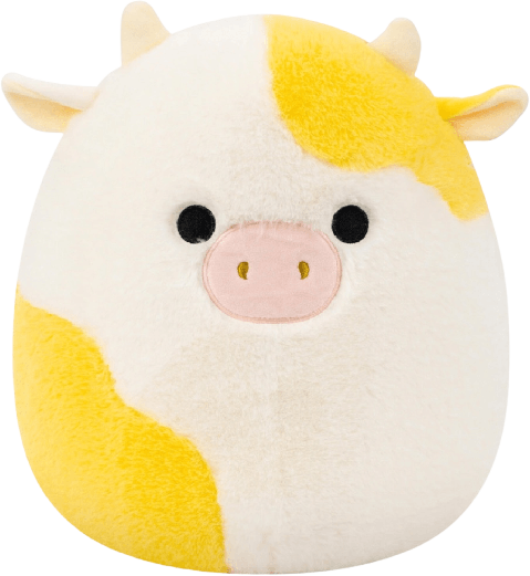 Squishmallows Bodie Mucca Gialla 5" - Peluche Piccolo, Nuovo Con Etichette