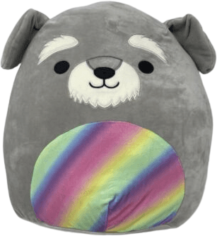 Squishmallows FuzzAMallows – Peluche Shaun Il Cane Schnauzer 30 Cm, Originale 2024, Morbidissimo