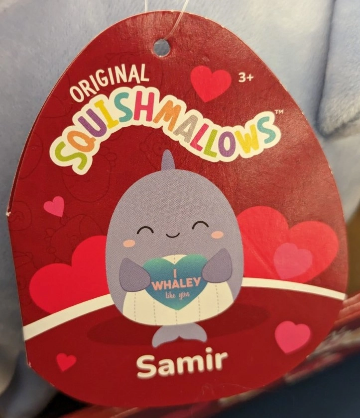 Samir the Whale Squishmallows Sealife,Valentine, Valentines 2023 | SquadApp