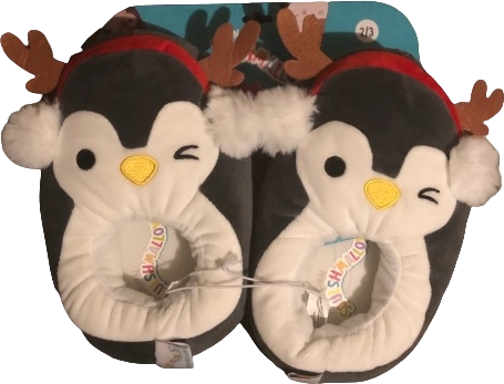 Luna (Reindeer Slippers) the Penguin Squishmallows Slippers, Holiday ...