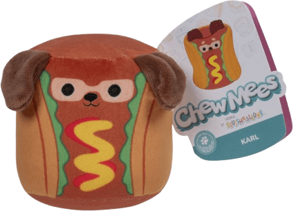 Squishmallows Chew Mees 5-Pack Pet Toys - Squeaky Crinkly Dog Toys With Reinforced Seams